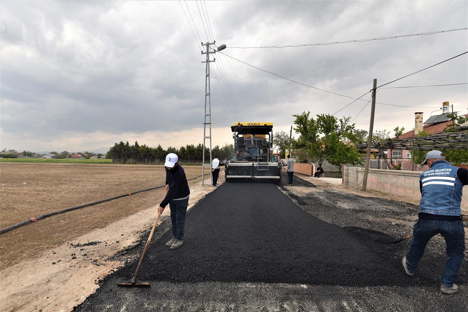 Karatay'da asfalt çalışmaları sürüyor