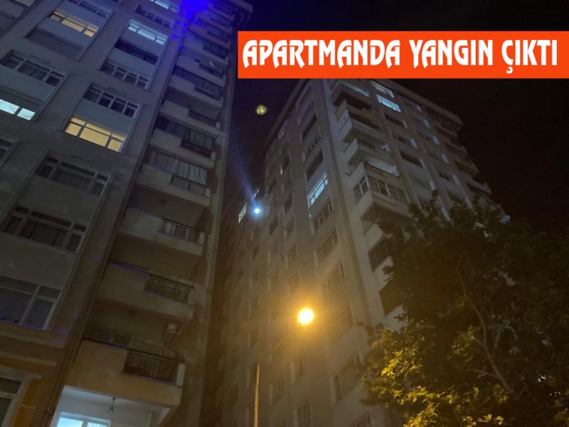 12 katlı apartmanda yangın çıktı