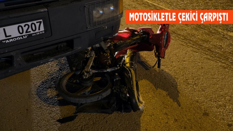 Karapınar'da motosiklet kazası