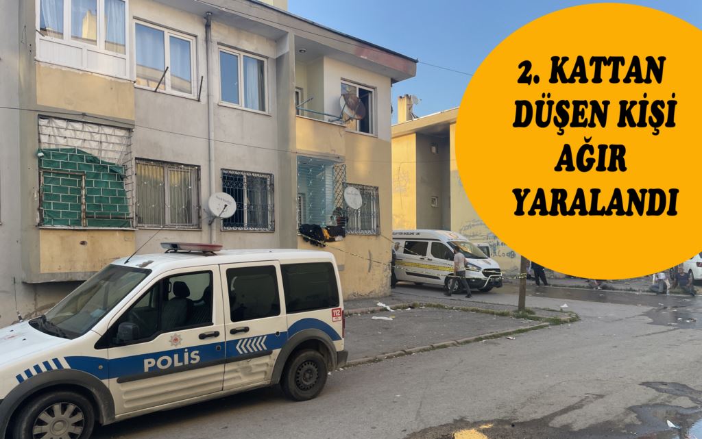 İkinci kattan düşen kişi ağır yaralandı