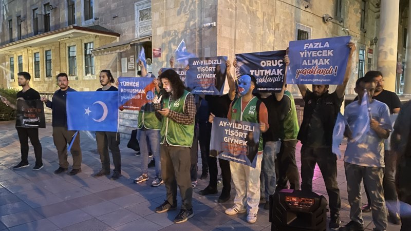 Çin'in Sincan Uygur Özerk Bölgesi'ne yönelik politikaları Eskişehir'de protesto edildi