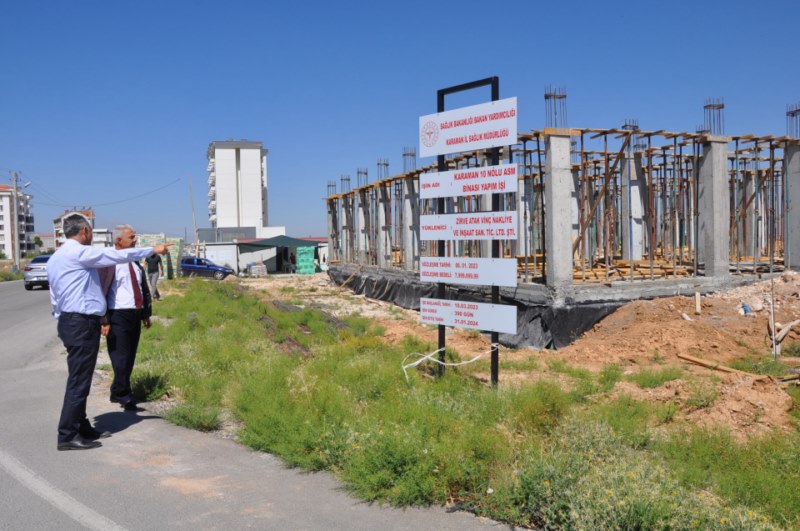 İl Sağlık Müdürü Kurşun yapımı devam eden inşaatları inceledi