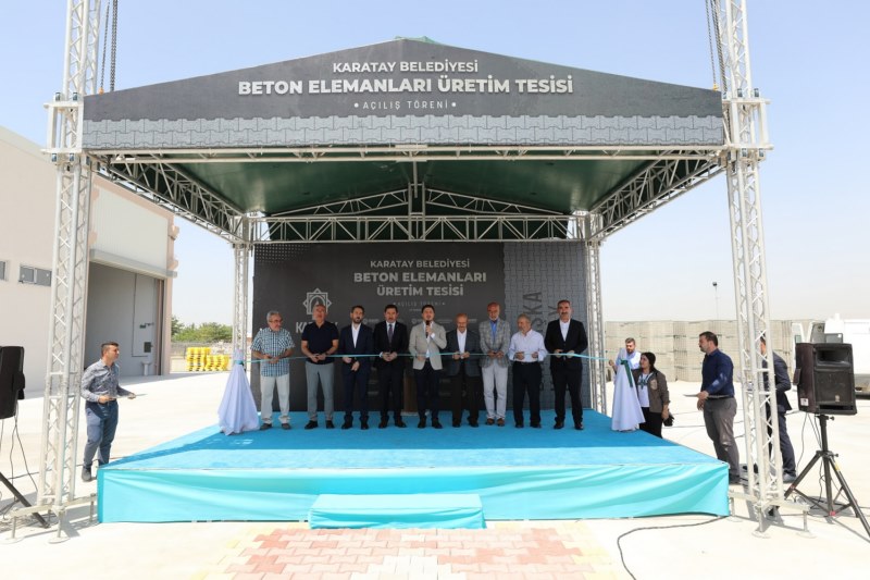 Beton elemanları üretim tesisi açıldı