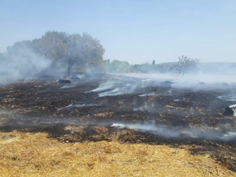 Sarayönü’nde 1,5 dönümlük tarla yandı