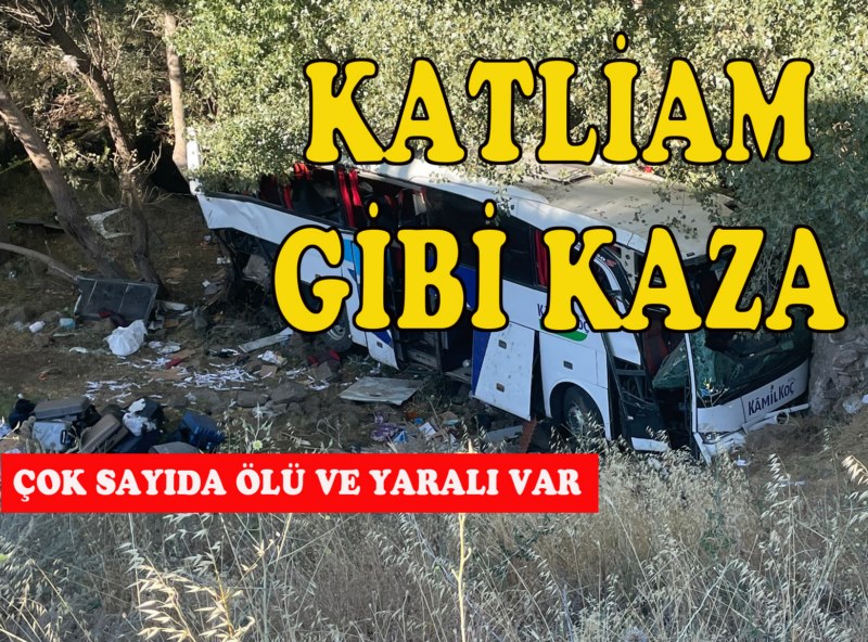 KORKUNÇ KAZA; Yolcu otobüsü şarampole devrildi 12 kişi öldü, 19 kişi yaralandı