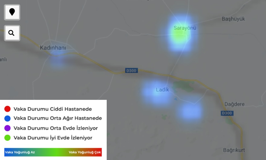 Koronavirüs haritası yayınlandı