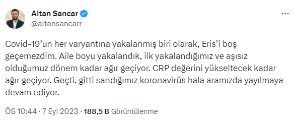 Eris varyantında ilk vaka görüldü! Bakan Koca ‘Türkiye'de yok’ demişti