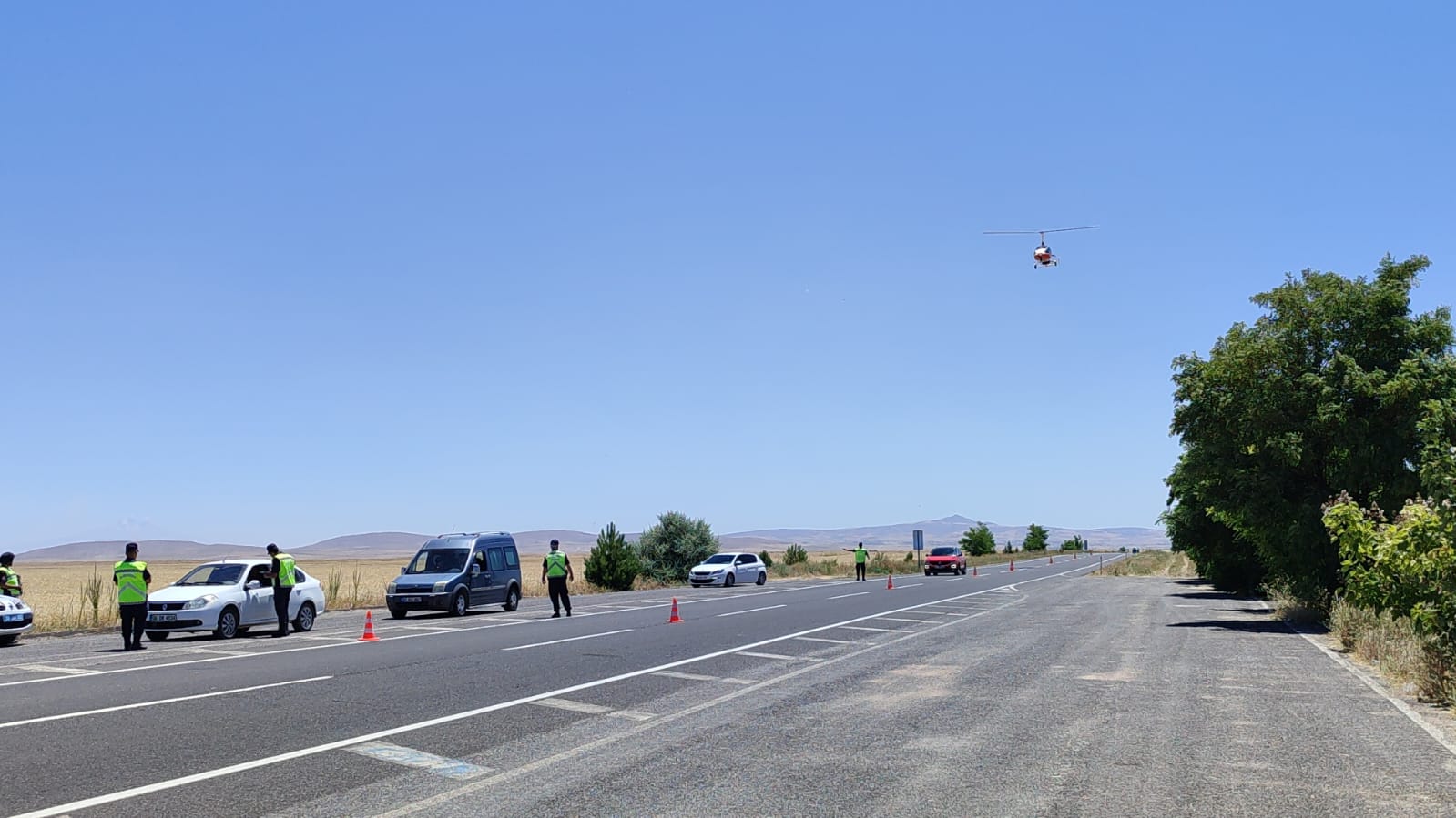 Cayrokopter destekli trafik denetimi