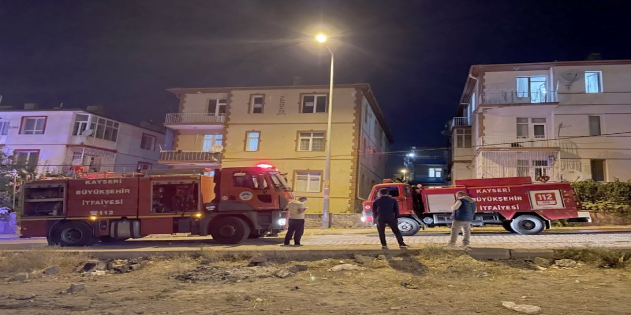 Belirlenemeyen bir sebeple çıkan yangın söndürülddü