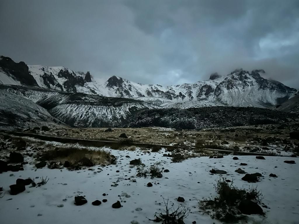 Erciyes'in zirvesinde ilk kar