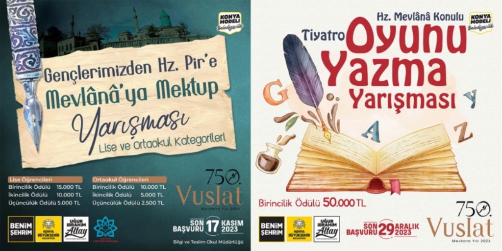 Mevlana konulu iki ödüllü yarışma başlıyor