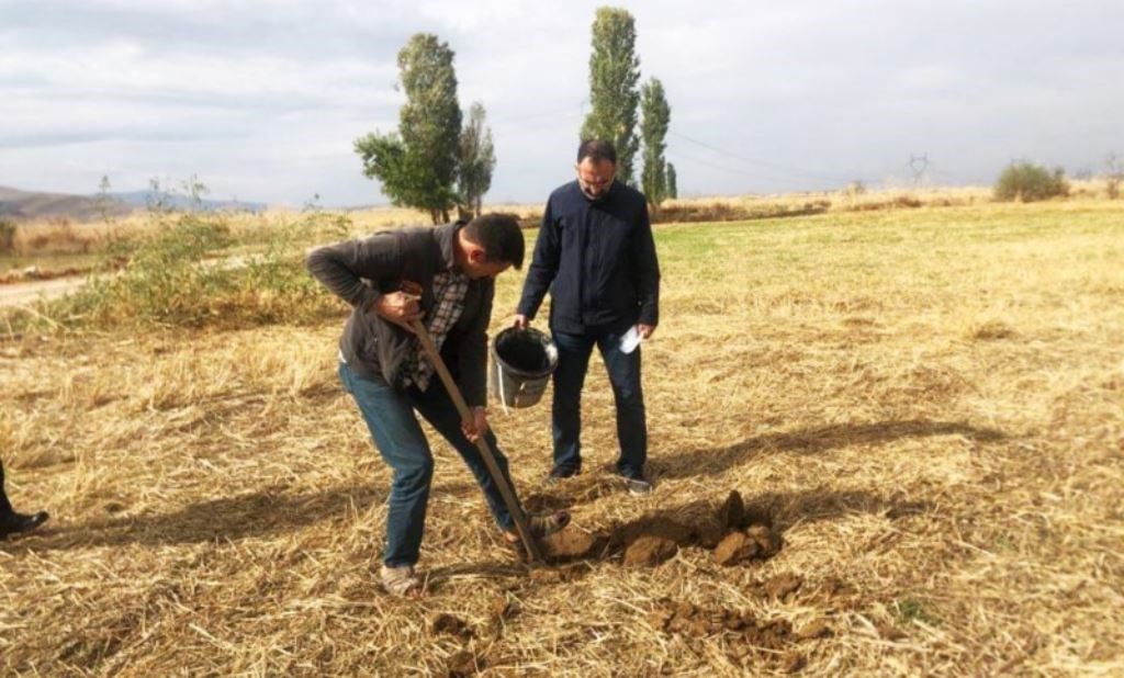 Fidan üretim parsellerinden numuneler alındı