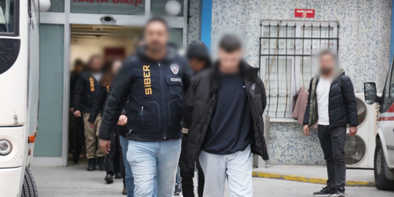 Konya polisinden siber dolandırıcılara operasyon!  15 kişi tutuklandı