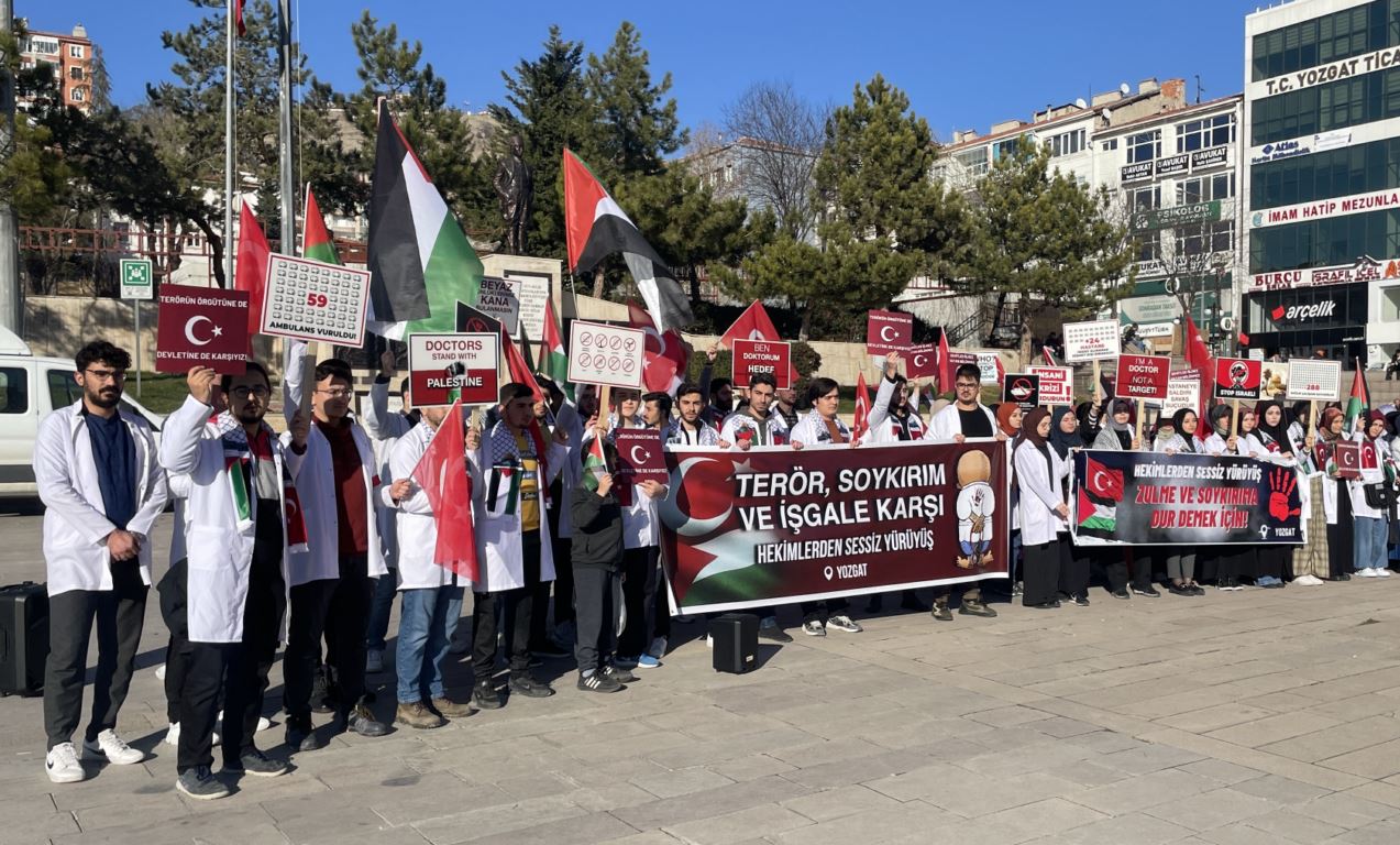 Sivas, Yozgat, Kırıkkale ve Kayseri'de terör ile İsrail'in Gazze'ye yönelik saldırılarını protesto için yürüyüş  düzenlendi