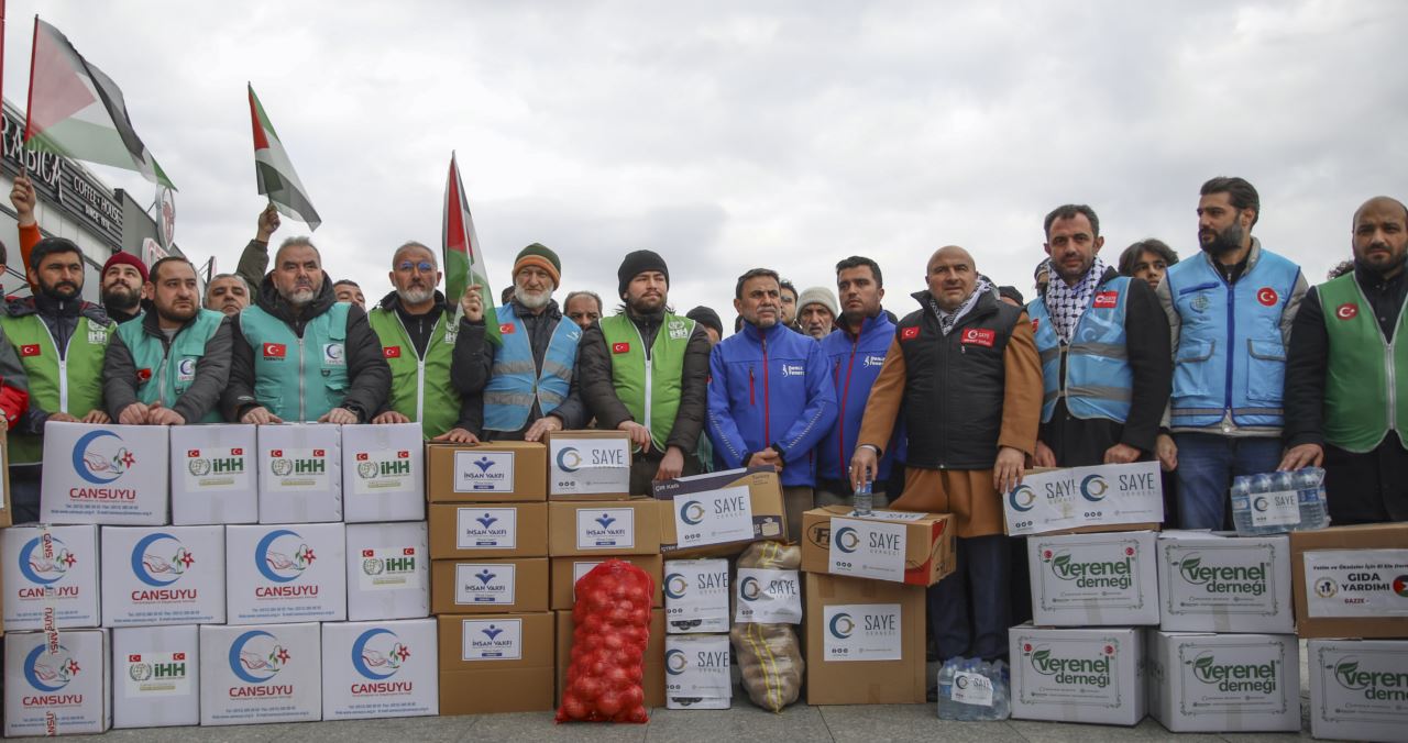 BM önünde Filistin için eylem yapıldı