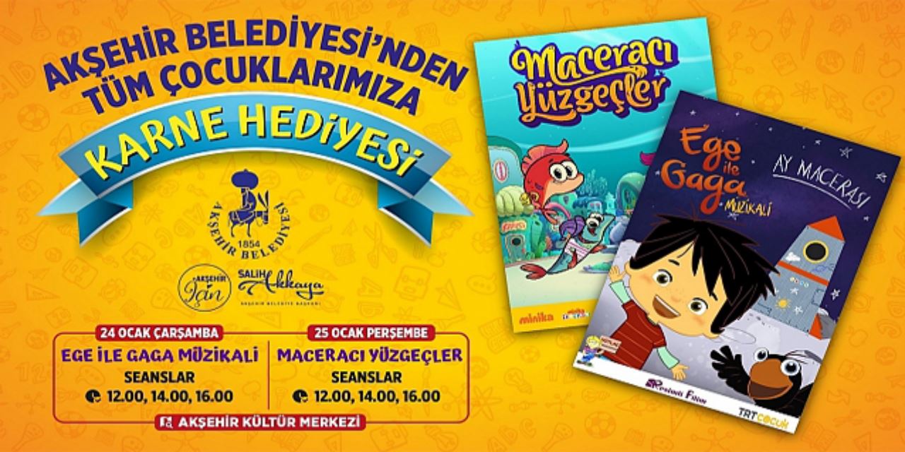 Akşehirli öğrencilere sürpriz karne hediyesi