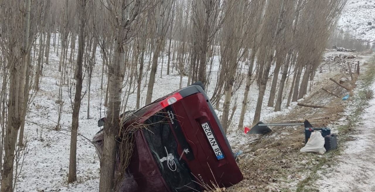 Otomobilin devrilmesi sonucu 6 kişi yaralandı