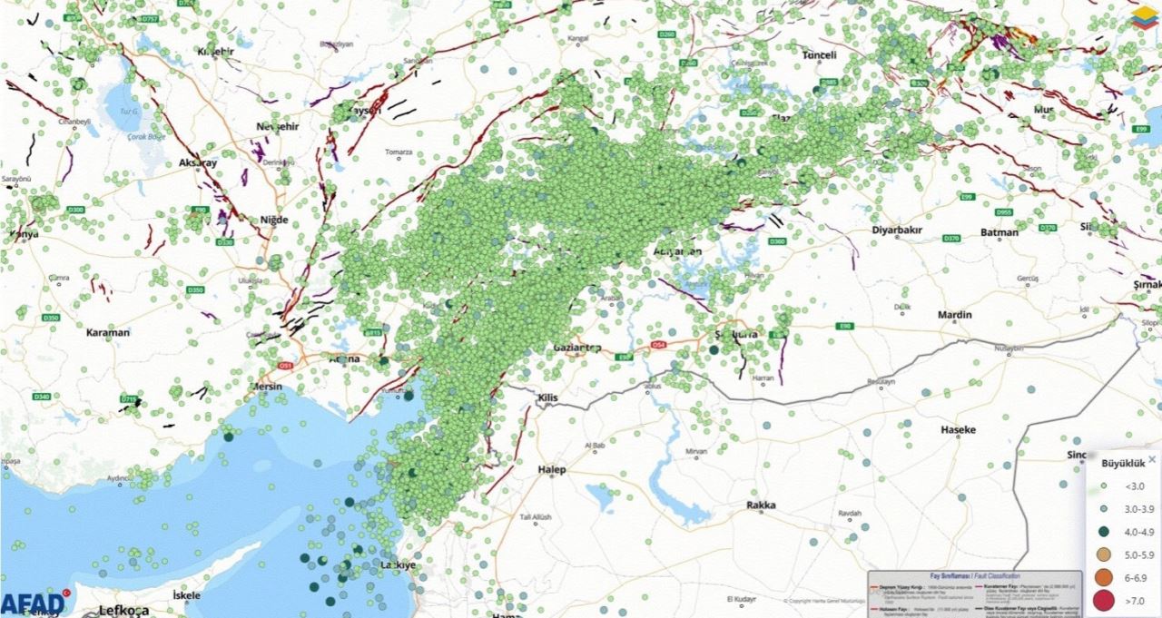 Kahramanmaraş merkezli depremlerin ardından 60 bin sarsıntı daha meydana geldi