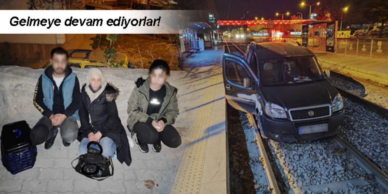 Polisten kaçan göçmenler tramvay yoluna girince yakalandı