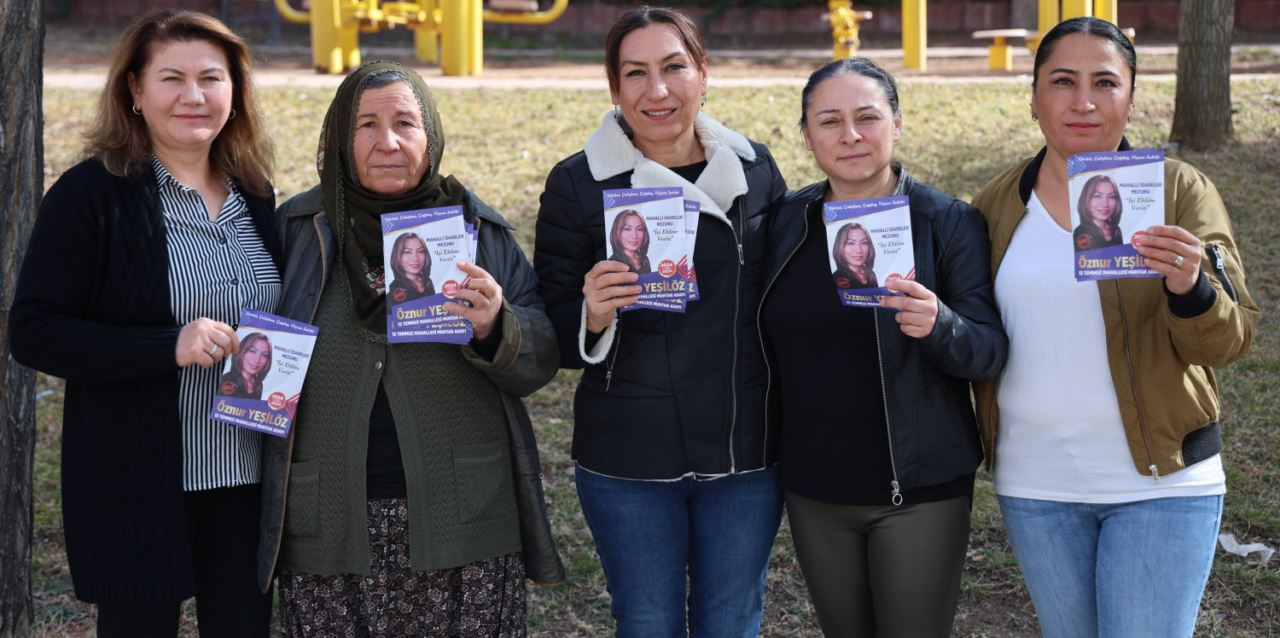 Kadın muhtar adayının azaları da kadınlardan oluşuyor