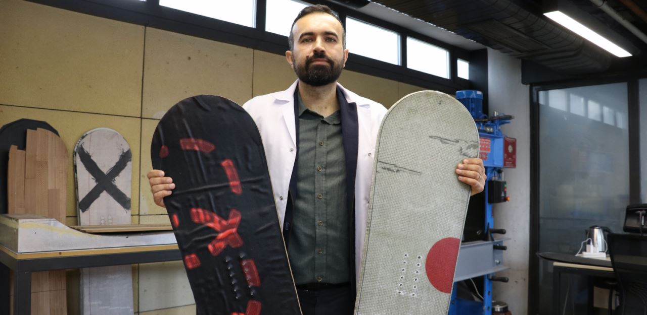 Kayak tutkunu akademisyen, snowboard üretimine başladı