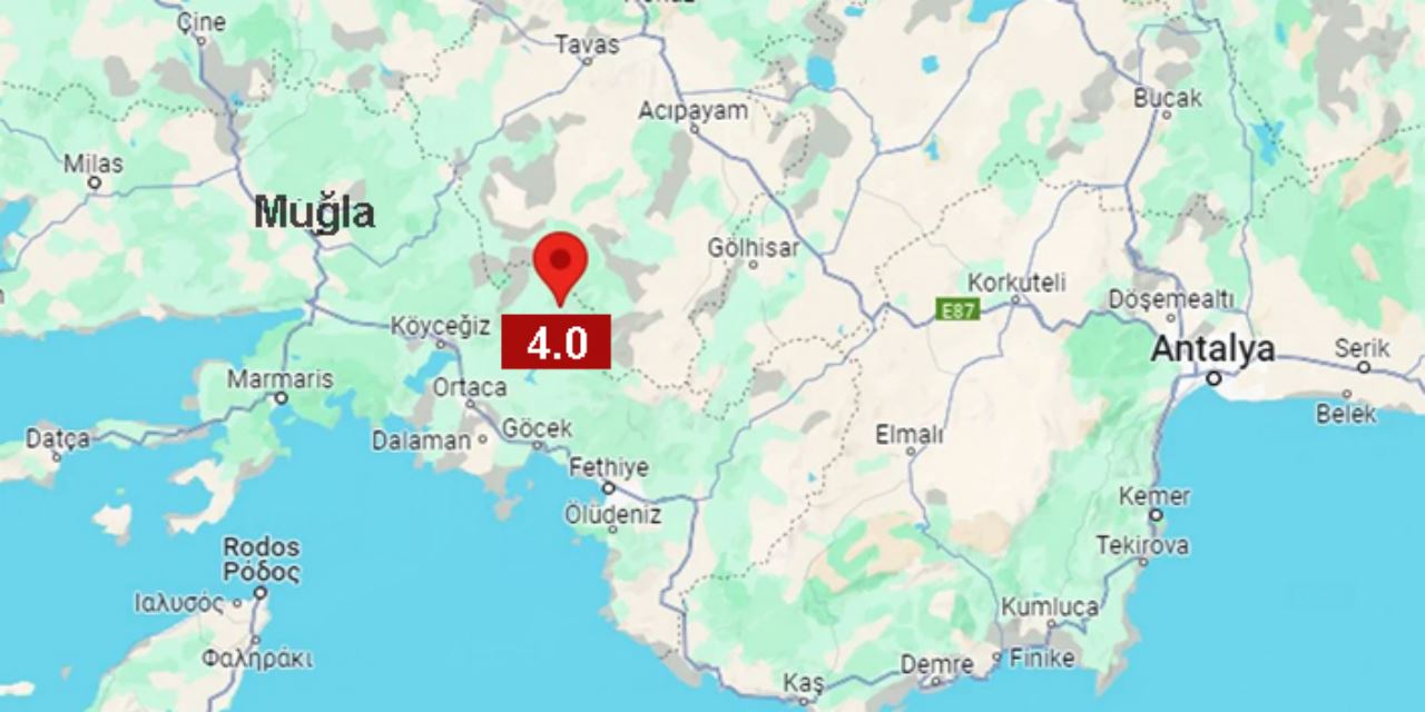 Muğla’da deprem: 4 şiddetinde sarsıldı