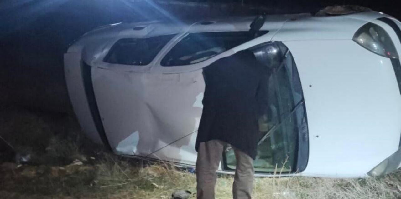 Konya’da, takla atan otomobildeki 1 kişi yaralandı