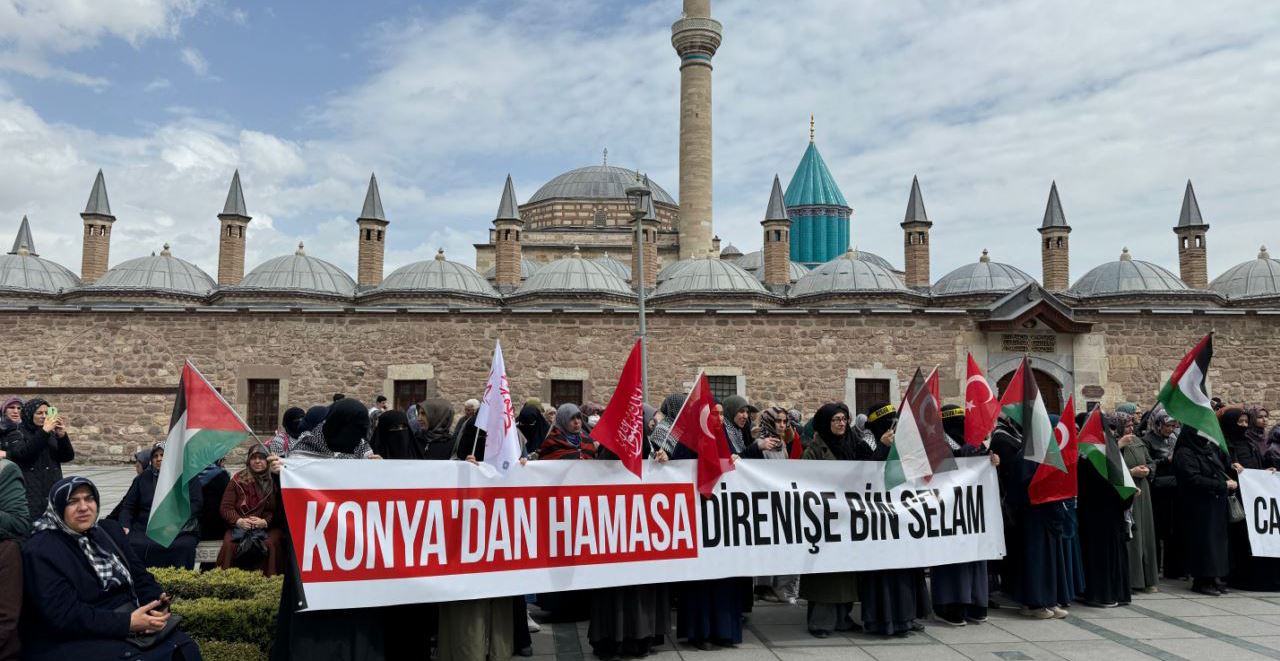 İsrail Konya'da protesto edildi