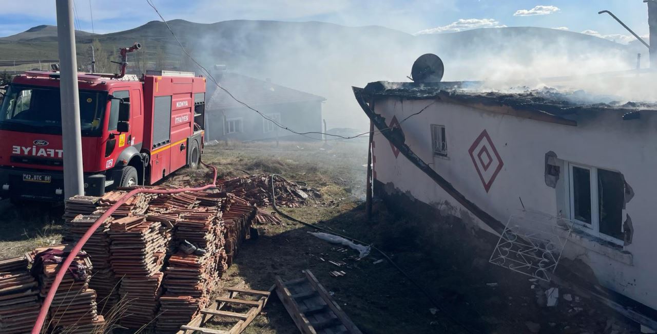 Kulu'da meydana gelen yangın korkuttu