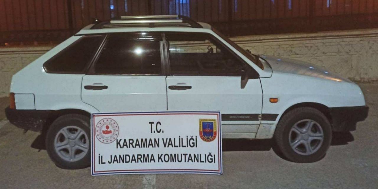 Mersin'den çalınan araç Karaman'da bulundu
