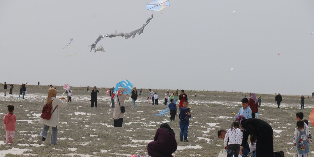 Tuz Gölü semalarında uçurtma şenliği yaşandı