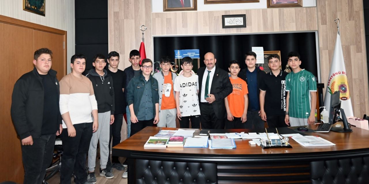 Başkan Koç Şehit Ramazan Akyürek MTAL öğrencilerini ağırladı.