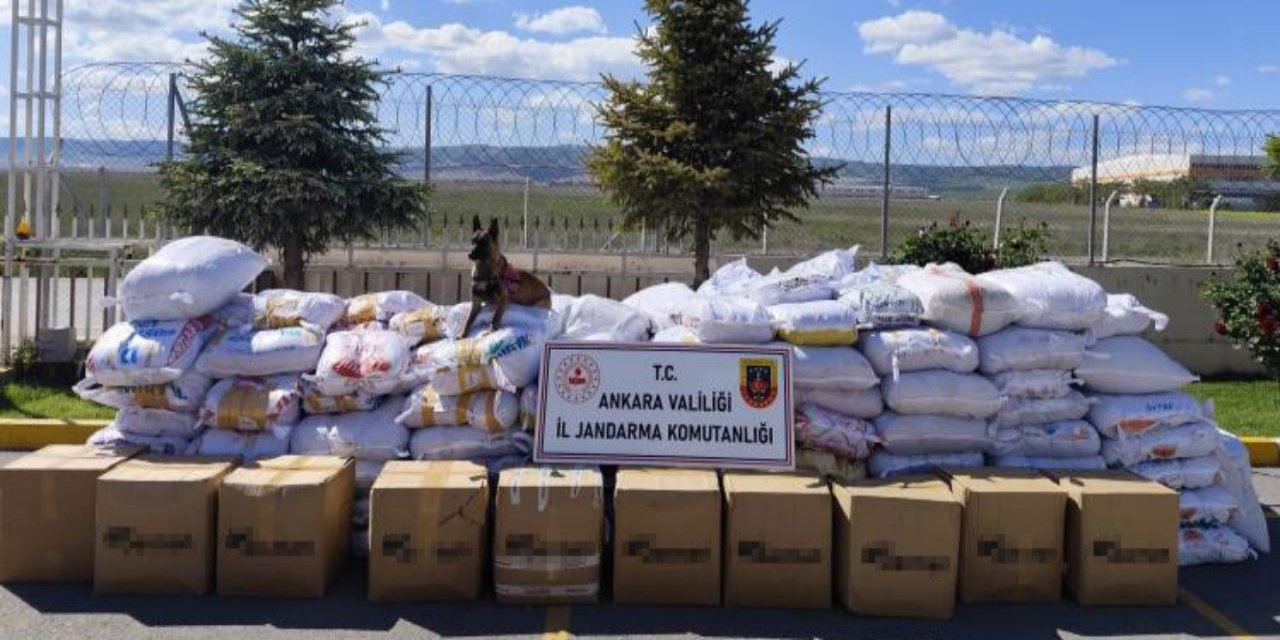 Başkent'te 13 ton 450 kilo bandrolsüz kıyılmış tütün ele geçirildi