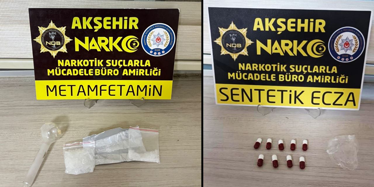 Akşehir’de uyuşturucu operasyonunda 3 kişi gözaltına alındı