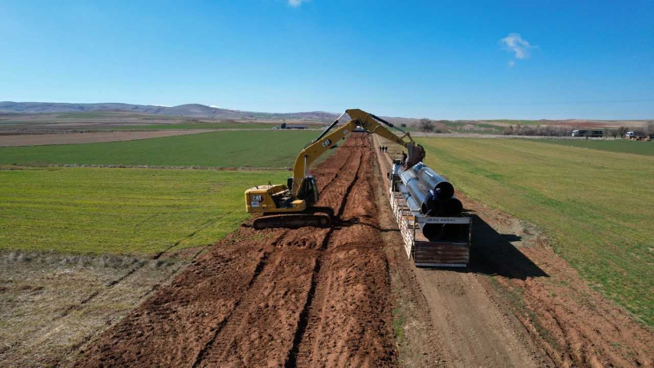 Sarıoğlan Barajı hattında çalışmalar sürüyor