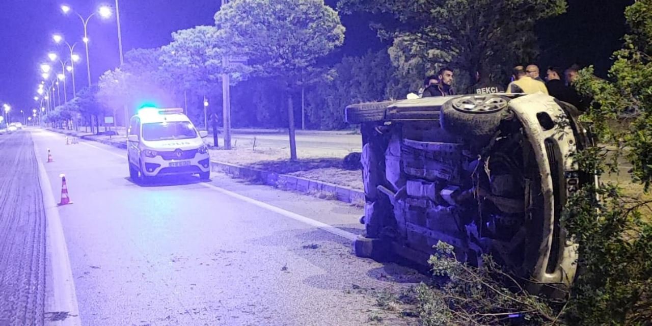 Konya'da meydana gelen kazada 2 kişi yaralandı