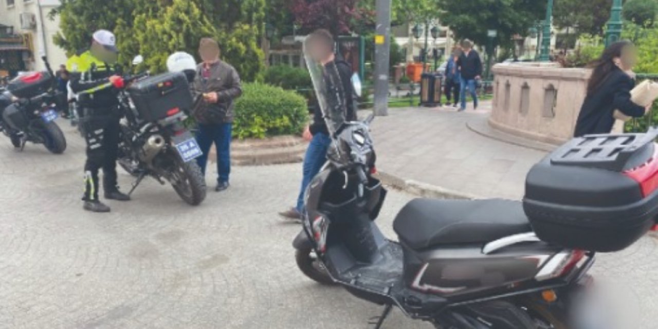 Yaya bölgelerinde motosiklet ve motorlu bisiklet kullanan 63 sürücüye ceza uygulandı