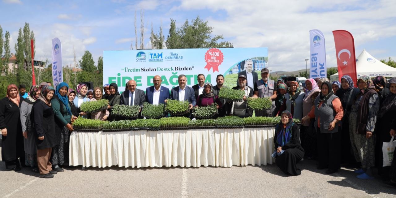 Çubuk Belediyesince üreticilere 1 milyon sebze fidesi dağıtımı başladı