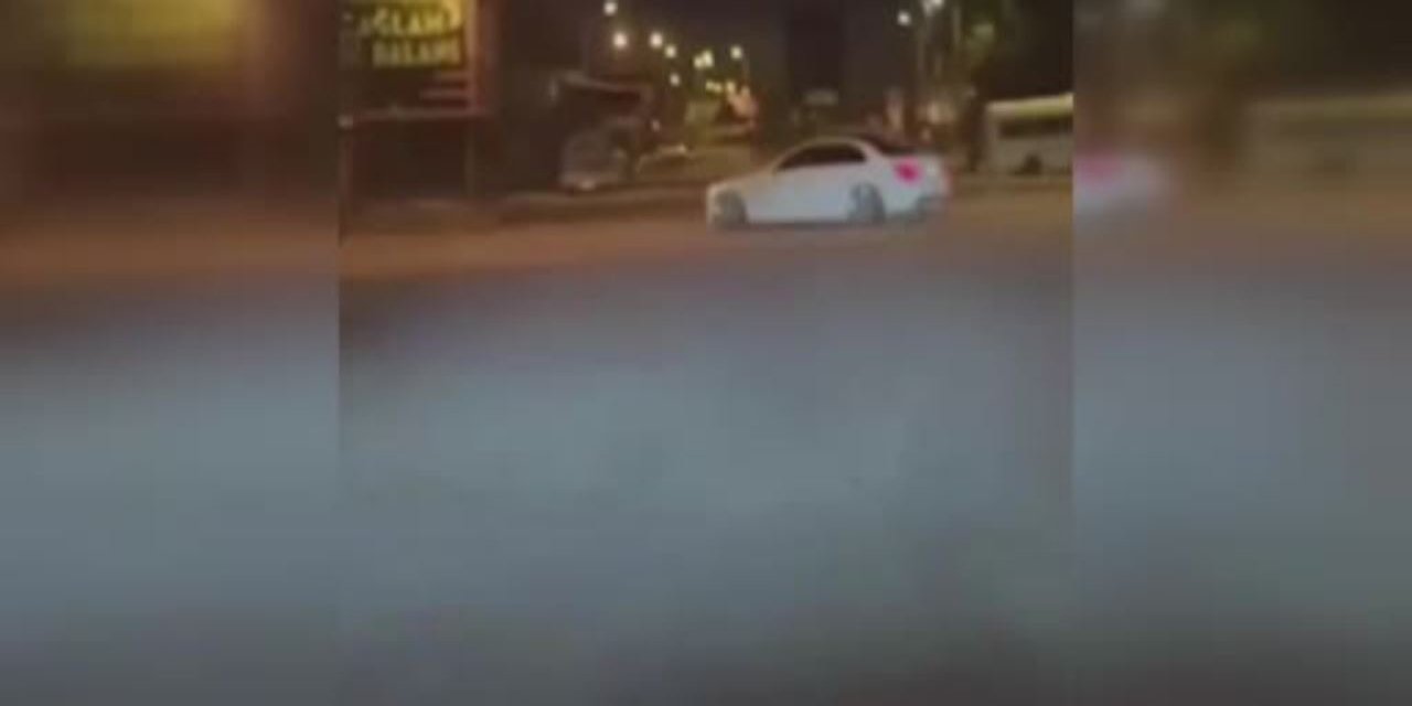 Polisin önünde drift yapan araç yakalandı