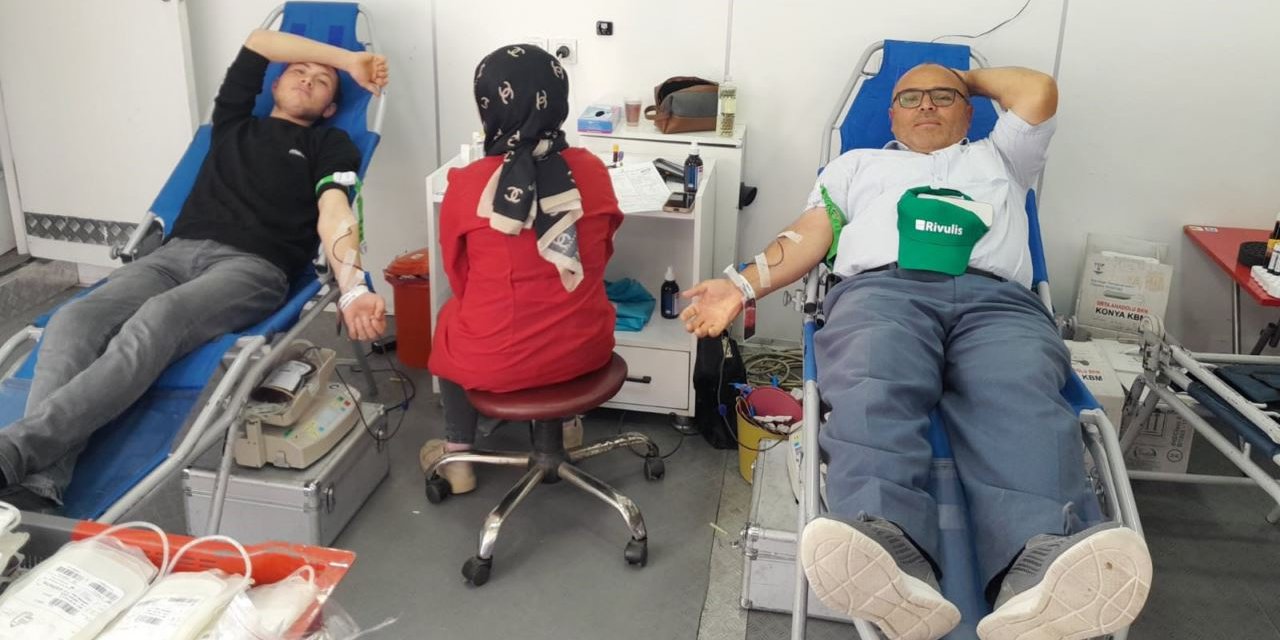 Karapınar’da Kızılay’ın kan bağışı kampanyasına ilgi yoğun oldu