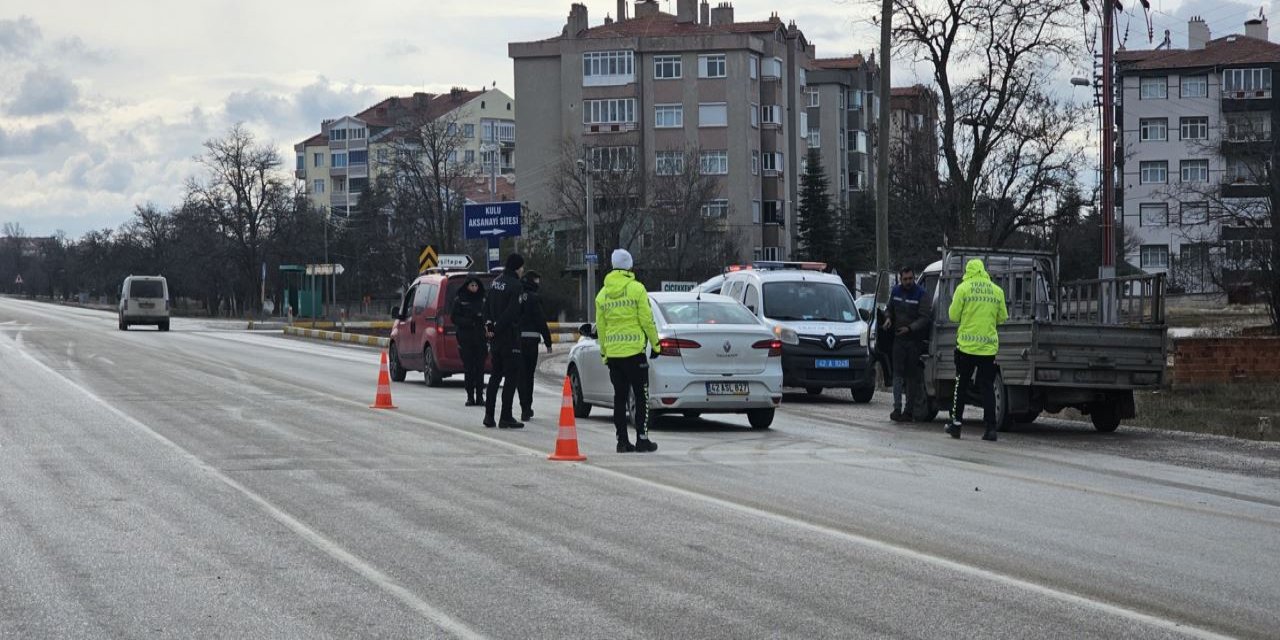 Kulu'da kusurlu sürücülere 484 bin Türk lirası para cezası uygulandı