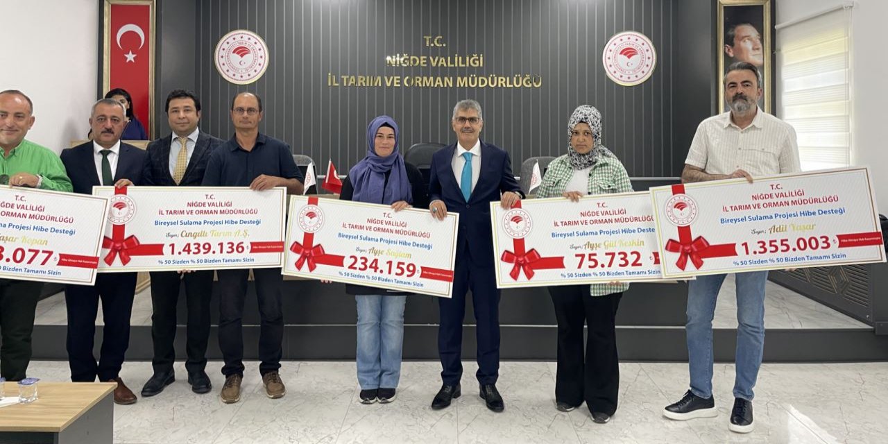 Niğde'de 573 çiftçiye 110 milyon lira bireysel sulama sistemi desteğinde bulunuldu