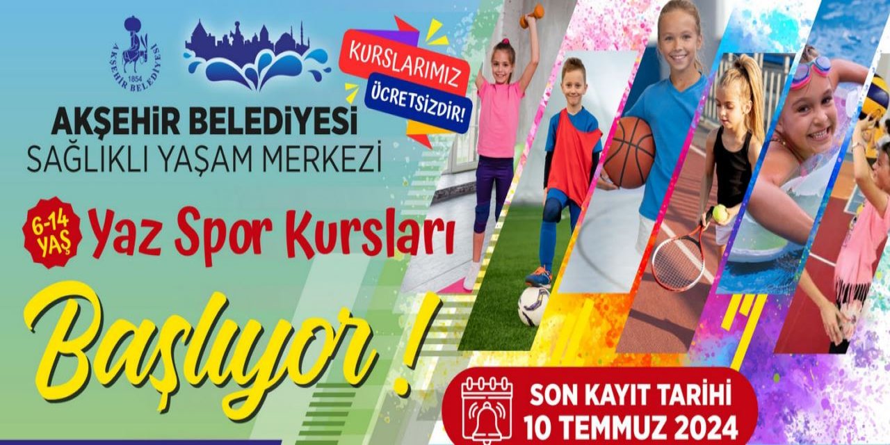 Akşehirli çocuklar için ''Yaz Spor Kursları'' başlıyor