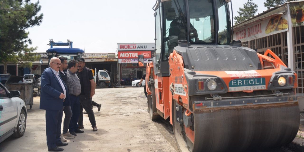 Ereğli Belediyesi yol çalışmalarına hız kesmeden devam ediyor