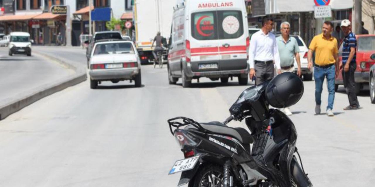 Konya'da motosiklet kazası: 1 kişi yaralandı