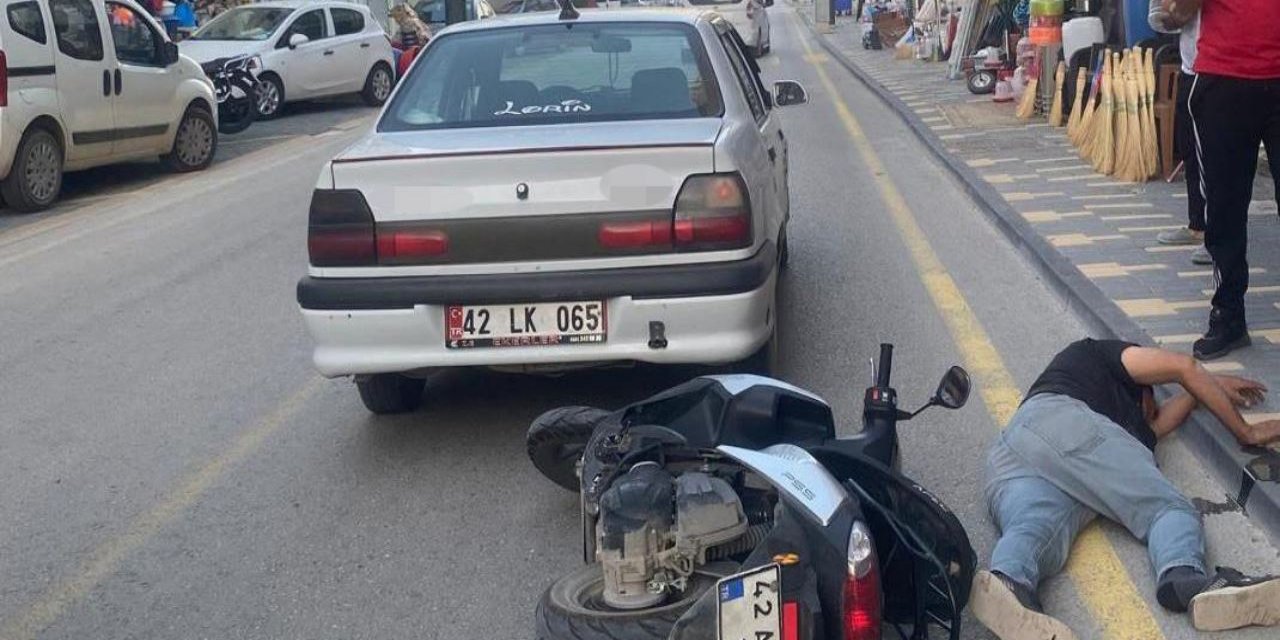 Motosiklet ile araç çarpıştı, kazada 1 kişi yaralandı