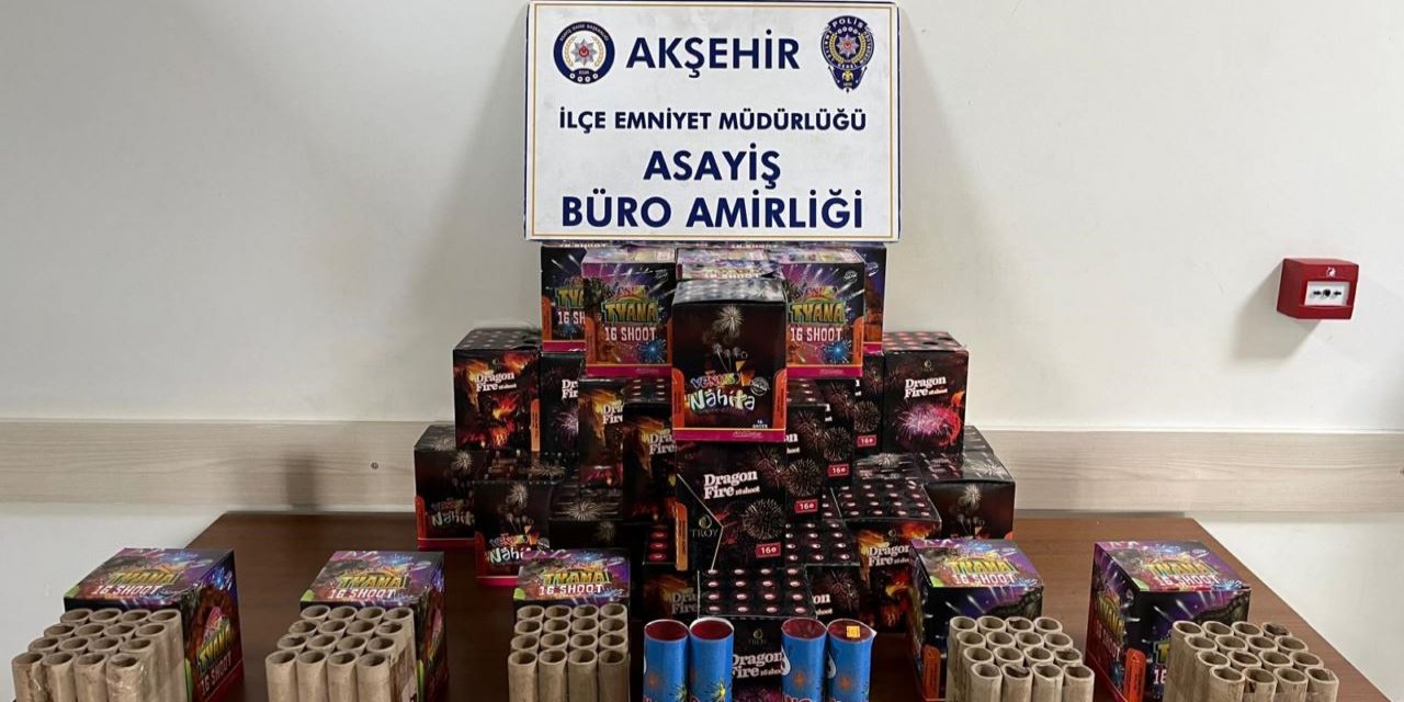 Akşehir Polisi havai fişek denetiminde