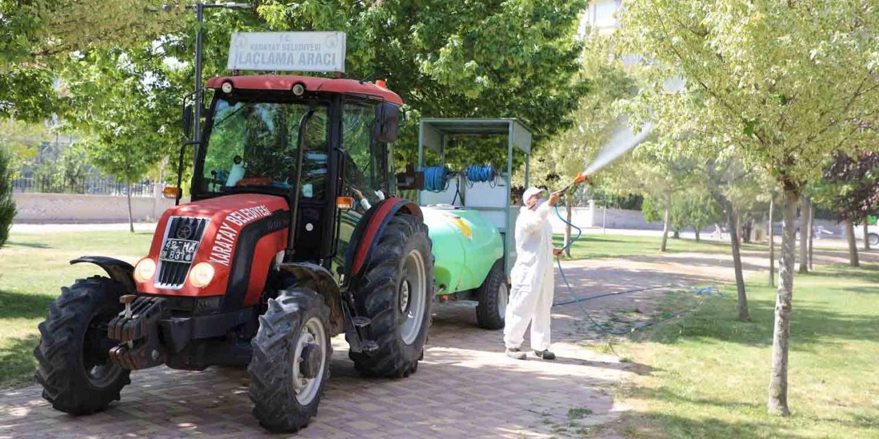 Karatay'da ilaçlama çalışmaları son hız devam ediyor