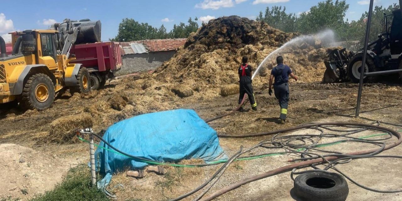 Konya'daki yangında tavuklar telef oldu