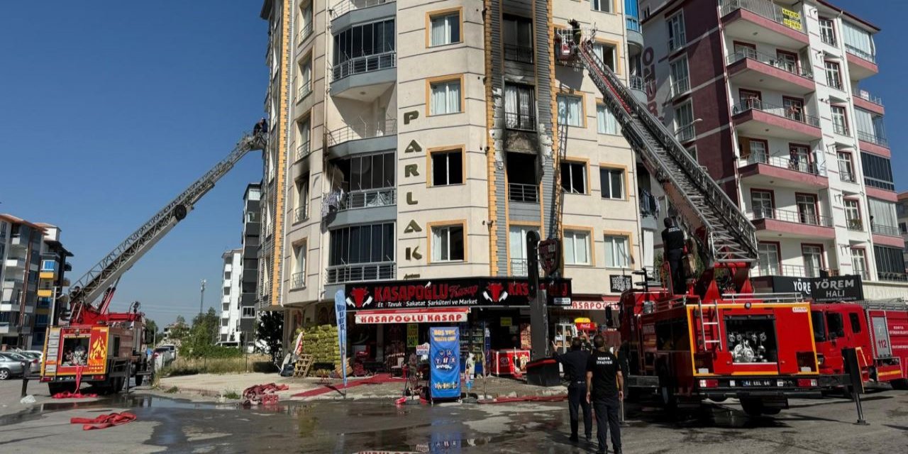 Apartmanda çıkan yangından 6 kişi etkilendi